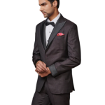 Radiant Opulence: The Wine Metallic Gabardine Tuxedo - Luxurious Style in Sizes S to XL | Jaipurio